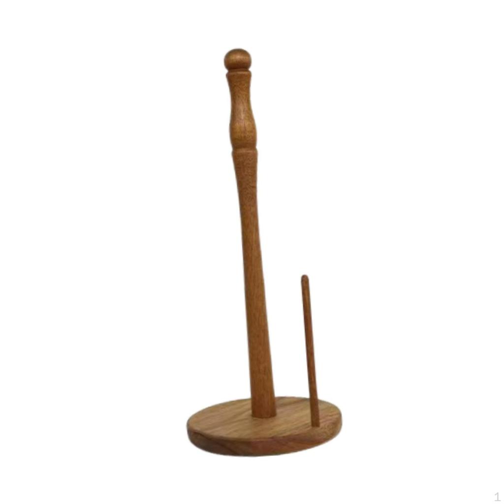 Paper Towel Holder Wooden Organizer Kitchen Roll Dispenser for Cooking