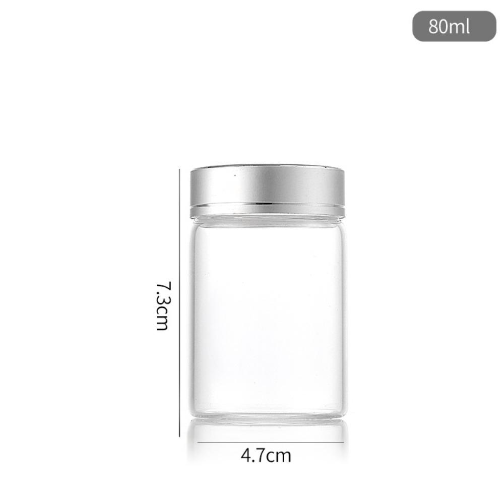 Mini Glass Sealed Jars Transparent Glass Sealed Can Durable Glass Storage Bottle