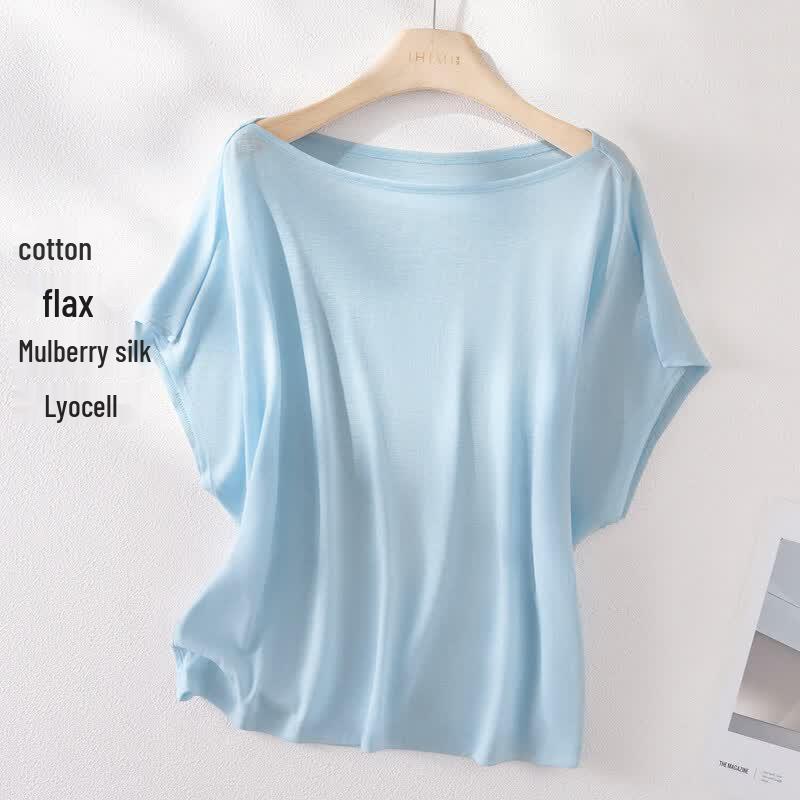 IHIMI Women s Draped Off-Shoulder T-Shirt XL