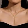 Serpentine Zircon Necklace Women'S 18K Gold Plated Titanium Steel Women'S Collarbone Chain Niche High-End Neck Chain