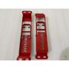 Suzuki Samurai Sierra Door Hinge Step Foot Peg Metal Foldable 2 Set Red & Black