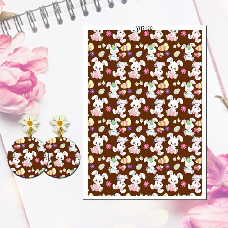 Clay Earrings Transfer Paper Easters Colored Eggs Printing Paper Water Soluble Transfer Decal Clay Transfer Sheets
