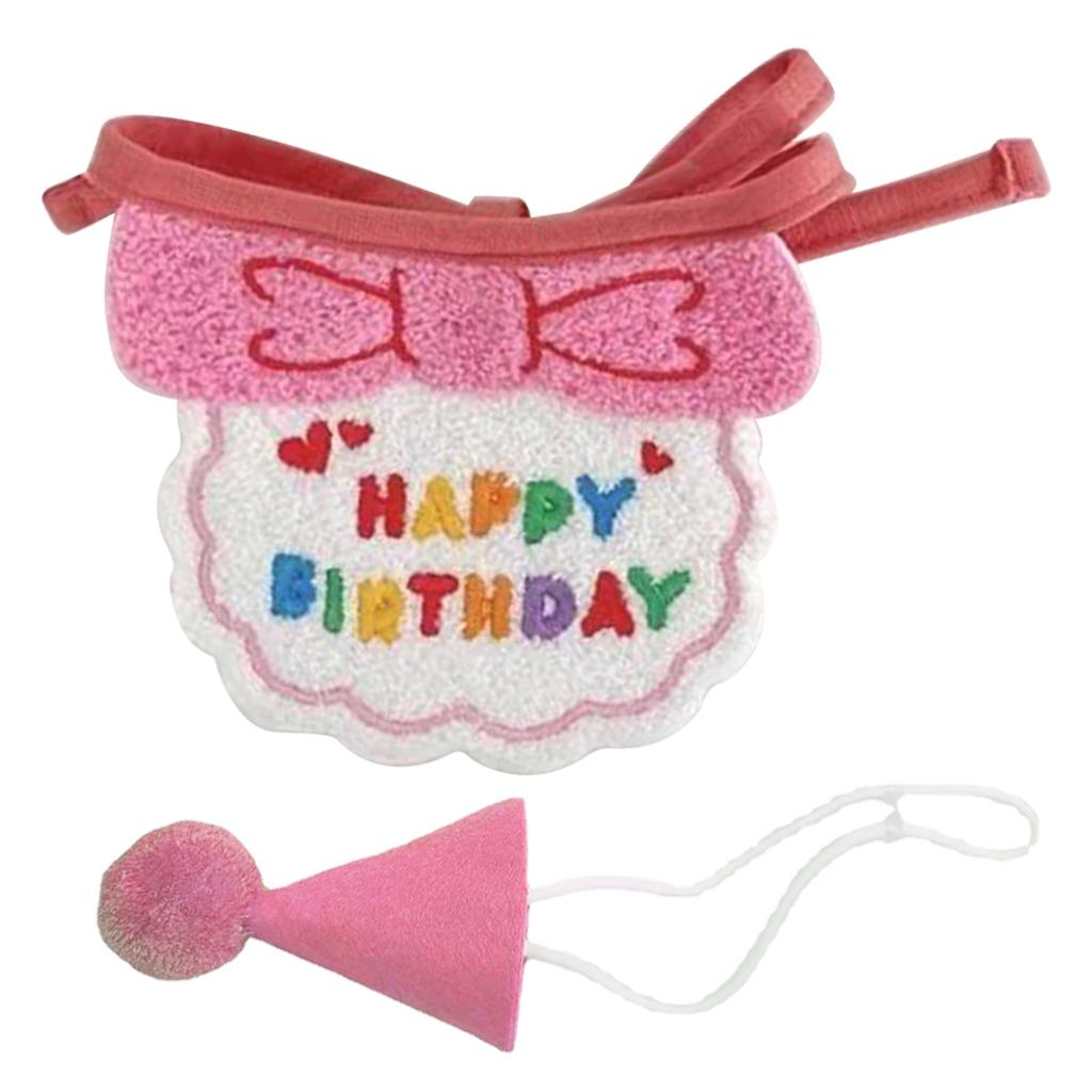 Cat Dog Bibs and Hats Cute Dress Up Hats Bib Funny Photography Props Gift for Birthday Party