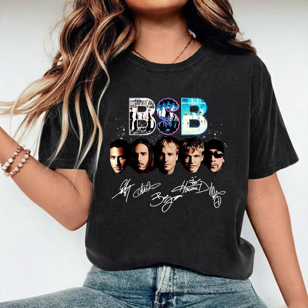 Backstreet Boys Millennium Tour Music Vintage T-shirt Men's and Women's Hipster Popular Tops Summer Fashion Streetwear Tees Gift