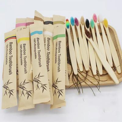 30/10/5 PCS Bagged Bamboo Toothbrush, Biodegradable, Suitable for Home, Homestay, Hotel and Other Use