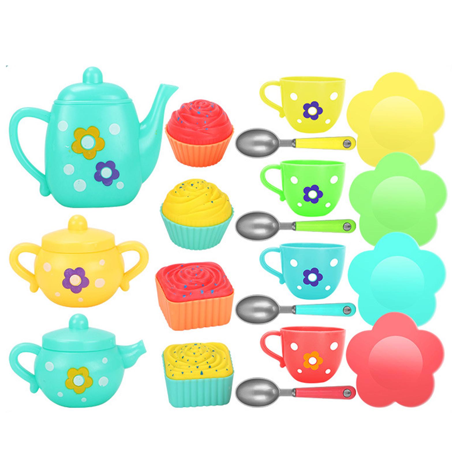 

Kids Pretend Play Tea Party Set Play Food Accessories Teapot Cup Tea Set Toy Kitchen Early Educational Toys for Children Gifts