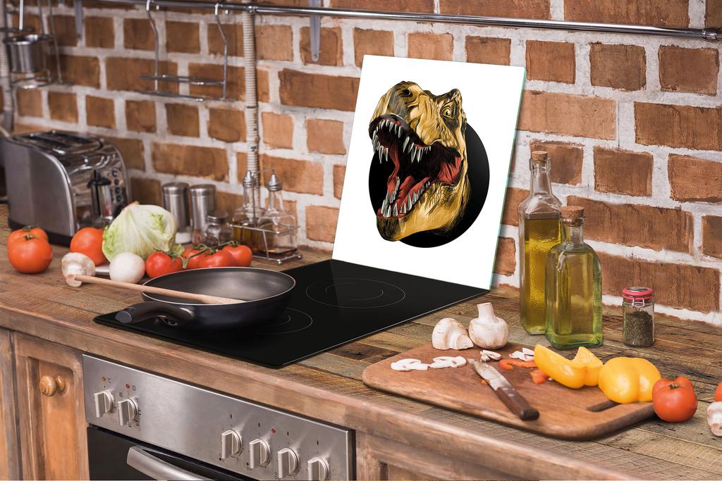 SZKLANA DESKA DO KROJENIA 45x52 DINOZAUR