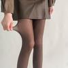 Women Thin Colored Stockings Shimmering Striped Sexy Semi Sheer Pantyhose Tights