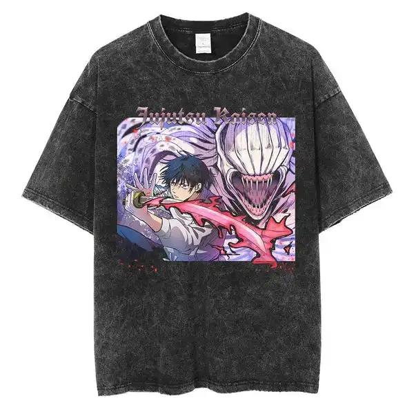 Jujutsu Kaisen Neues Heißes GOJO SATURO Domänenexpansion Herren T-Shirt Reine Baumwolle Hohe Qualität Freizeit Sport Harajuku YK