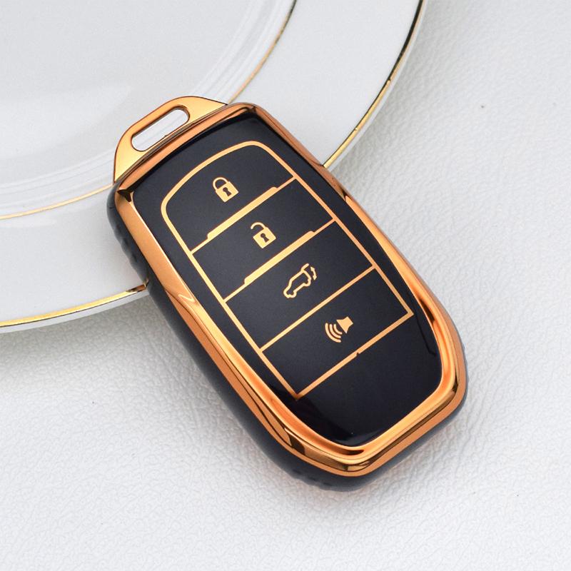 

Чехол для дистанционного ключа с 2/3/4 кнопками, брелок для Toyota Fortuner Rav4 Highlander Yaris Auris Camry Land Cruiser Prado 150 Mark X Venza 4 Button Key Case чёрный
