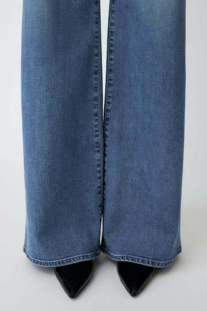 Moussy Damen Fortgeschrittene Lange Schlag-Jeans, Größe 27, Blau, 010IAA12-3071