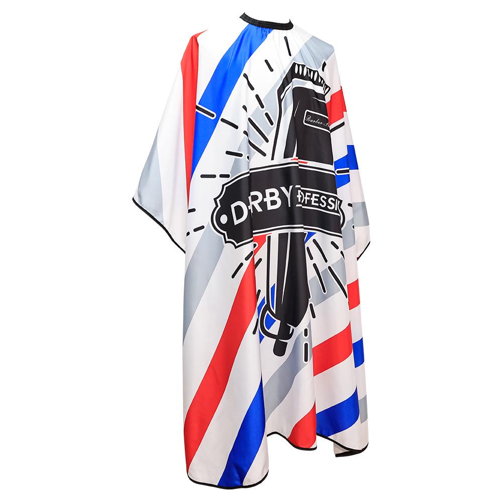 Printed Barber Cape for Hairdressing and Dyeing - Customizable Logo