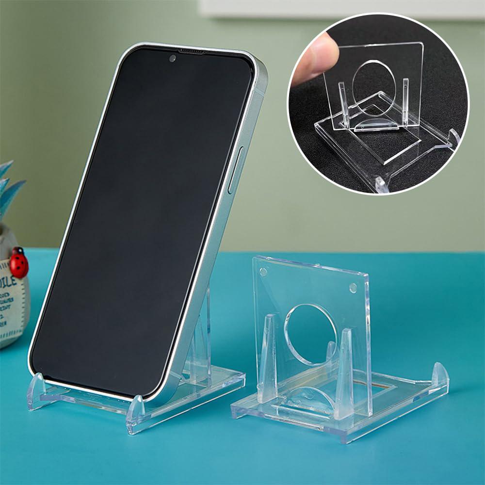 2/5/10/20pc Mini Display Stand Clear Acrylic Display Easels Adjustable Plate Holder Stand Picture Frames Rack Wedding Home Decor Cup Holders 5