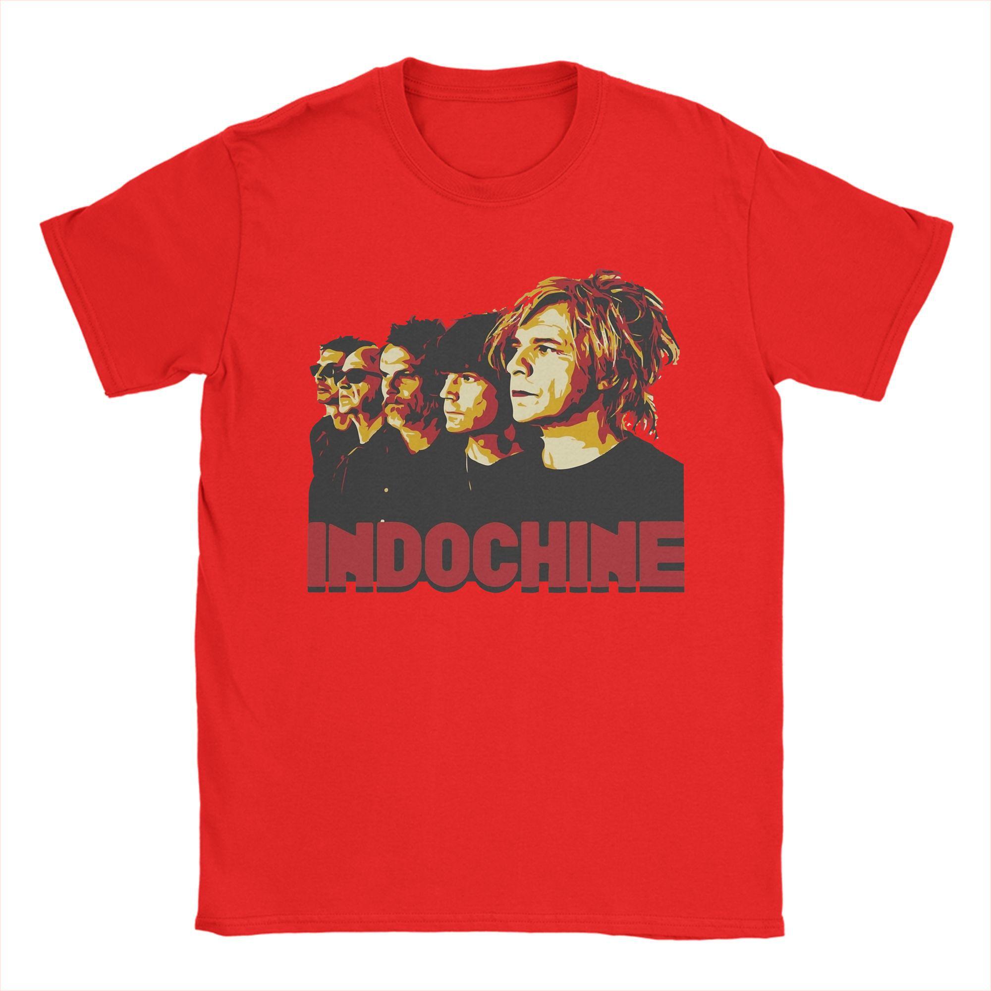 

Unisex Indochine T Shirts Pure Cotton Tops Fashion Short Sleeve Crewneck Tee Shirt Graphic TShirt S