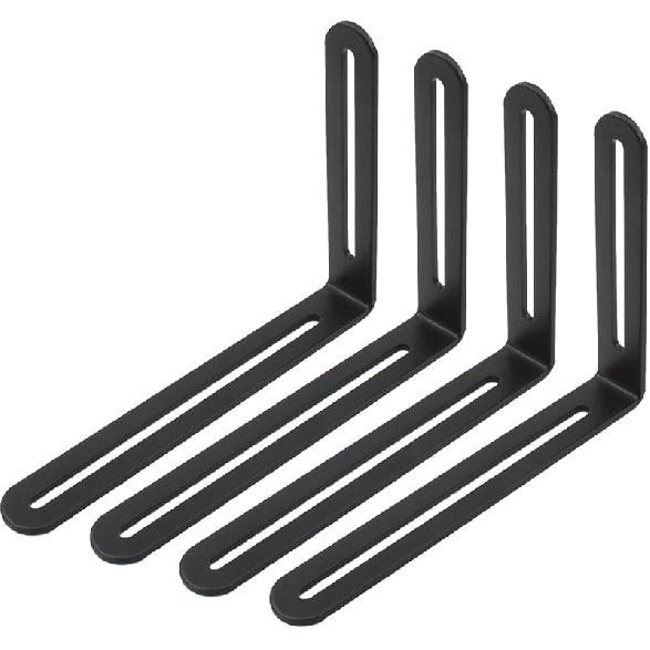 4 PCS Adjustable L-Shape Corner Brace, ULIFESTAR Heavy Duty Thicken Stainless Steel Joint Right Angle Brackets L Slotted Support Shelf Bracket for PC