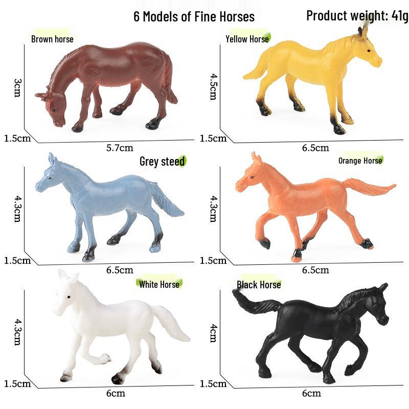 Children's Cognitive Animal Model Toy - Donkey Foal & Zebra Ornament