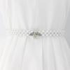 Korean Version of Women's Rhinestone Pearl Waist Chain Fashion Dress Decorative Elastic Waist Belt Women's Sweet Flower Elastic Waist Seal