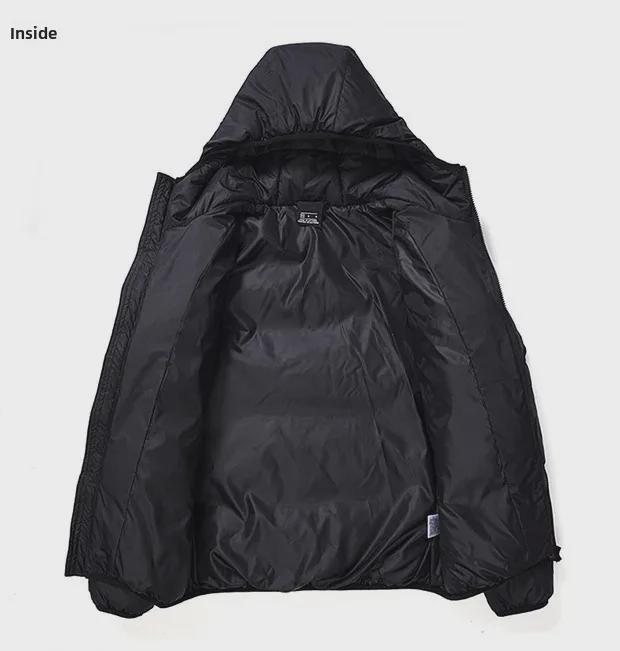 Men's Trendy Hooded Winter Cotton Jacket - Large Size