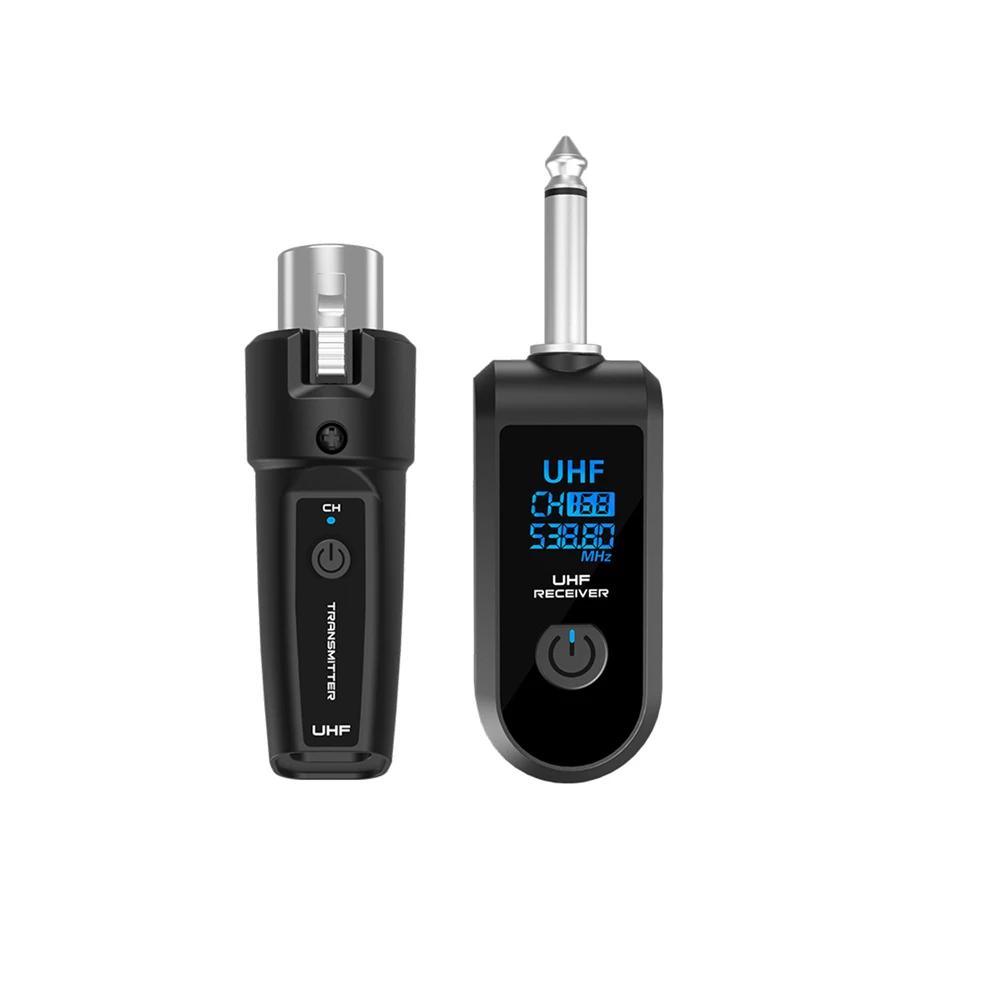 Wireless Microphone Converter XLR Transmitter and Receiver Wireless System Signal Adapter for Audio Mixer Dynamic Mic Guitar