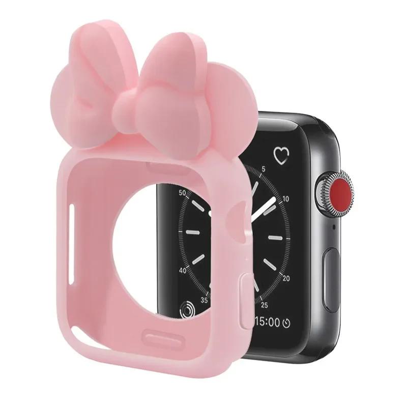 Weiche Silikonhüllen für Apple Watch 11 10 9 8 7 46mm 45mm 41 42mm Mädchen Cartoon CUTE Schutz für iWatch 6 Se 44mm 40mm