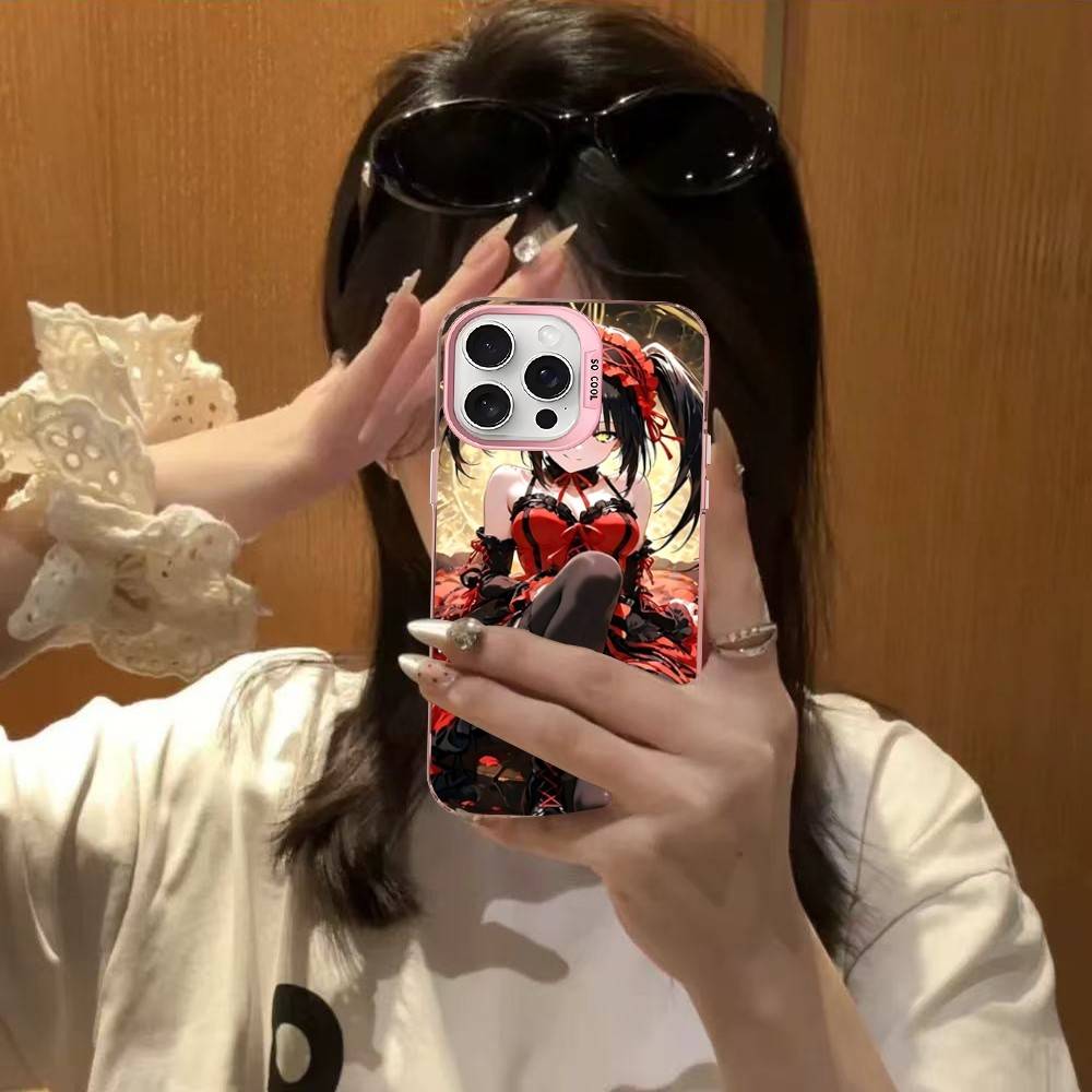 Date A Live Cartoon Phone Case For IPhone 17 16 15 14 13 12 11 Pro MAX Matte Shockproof Back Anti Fall Matte Cover