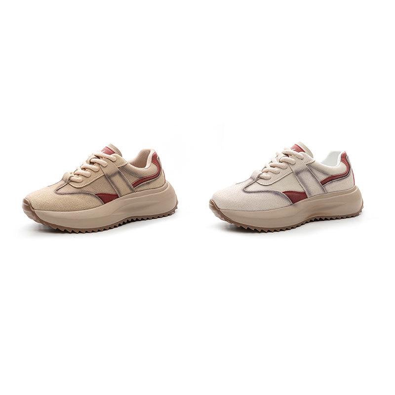 Color matching platform dad shoes women's retro versatile casual shoes soft sole not tired feet sports shoes small fashion women's shoes