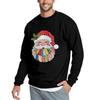Christmas Print Loose Fit Round Neck Sweatshirt For Men