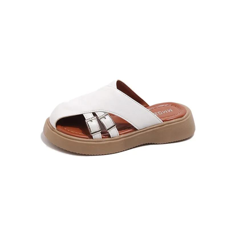 2025 Summer New Children Roman Sandals for Girls Fashion Korean Style Soft Bottom Anti-slippery Versatile Casual Beach Shoes