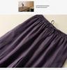 Drapey High-Waist Cotton Linen Culottes: Breathable, Wide-Leg Summer Pants for Women