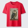 Traditional Owl In Japanese Art TShirt Unisexs and Womens Summer Cotton Clothing Harajuku Fashion Round Neck Short Sleeve Top