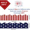 Whaline 69Ft 4th of July Bulletin Board Border 60Pcs Patriotic Stars Stripes Trim Border Stickers for Independence Day Memorial Day School Classroom