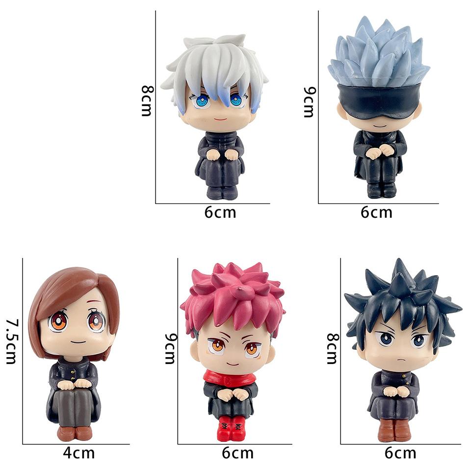 Anime Spell Battle Character Handheld Q Version Tiger Staff Yuren Gojo Gojo PVC Model Anime Peripheral Gifts Car Doll Ornament