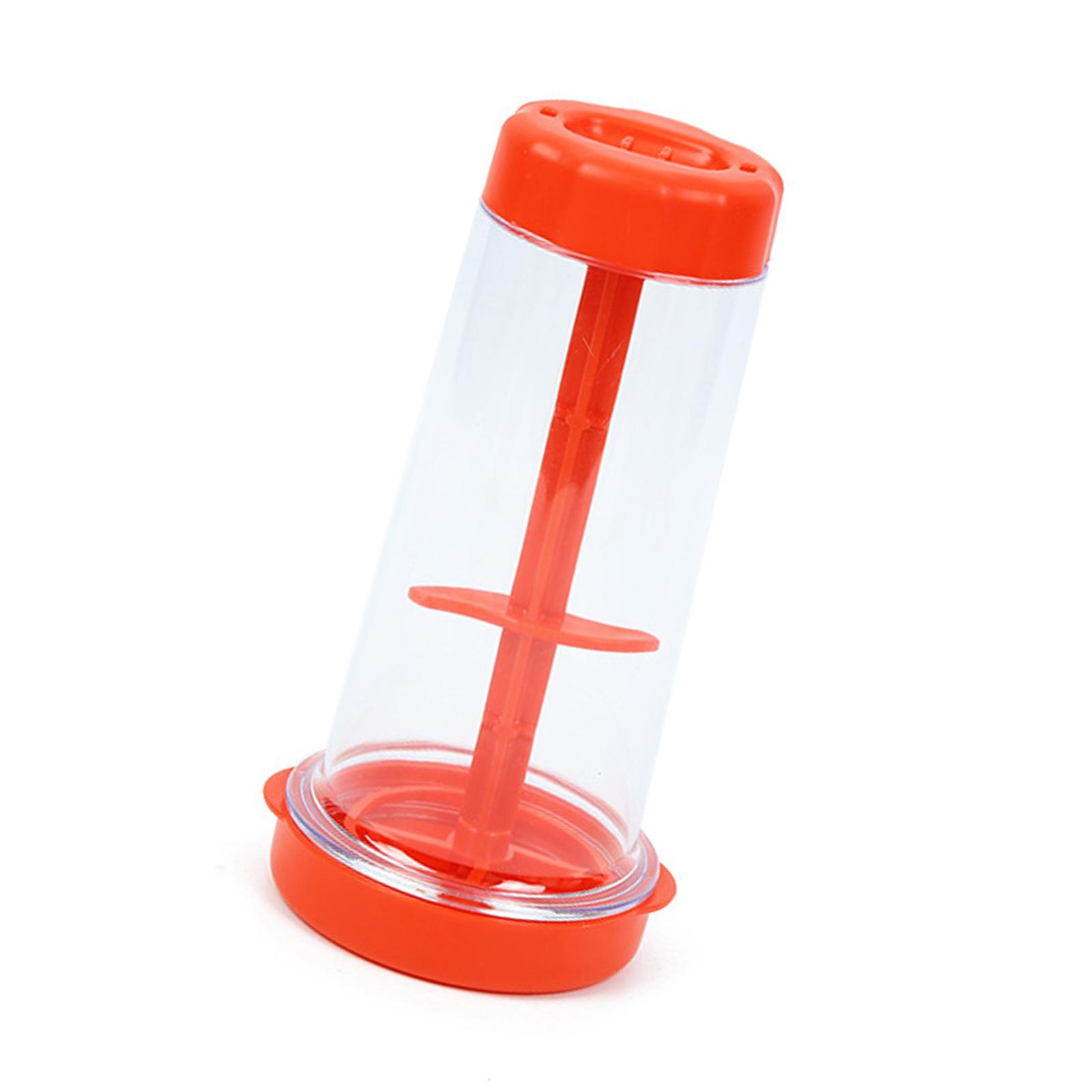 

Вращающаяся чашка-миксер для теста с нескользящим основанием, ручной роторный пластиковый просеиватель для муки с крышкой, аксессуары для домашней выпечки красный