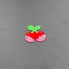 Cherry Hole Cartoon Shoe Buckles: Soft Rubber Red Fruit Series for Kids' DIY Garden Shoes