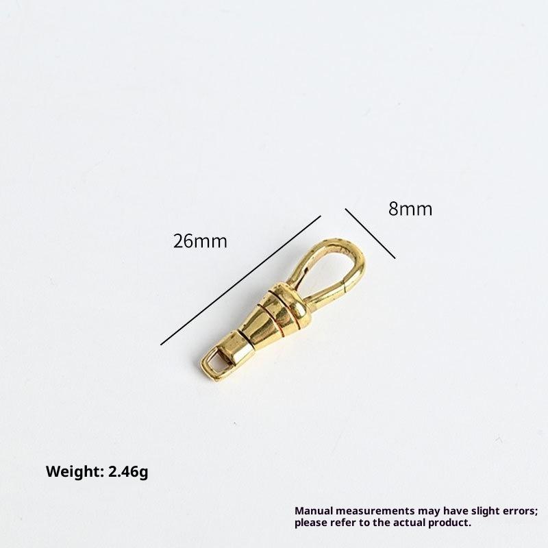 

[HF][LA]1Pc Brass Made Pattern Pocket Watch Swivel Clip Chain Spring Snap Hook 30mm 1.2 Inch Buckle Chain Pearl Gems DIY