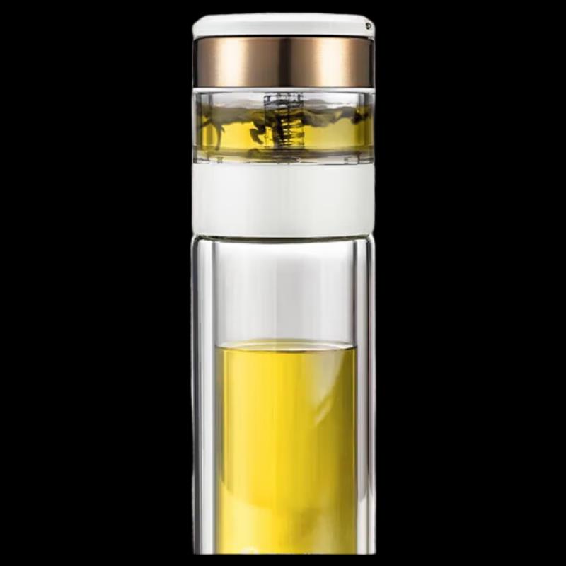 Temake TG80708 Double-Walled Tea Infuser Glass Bottle