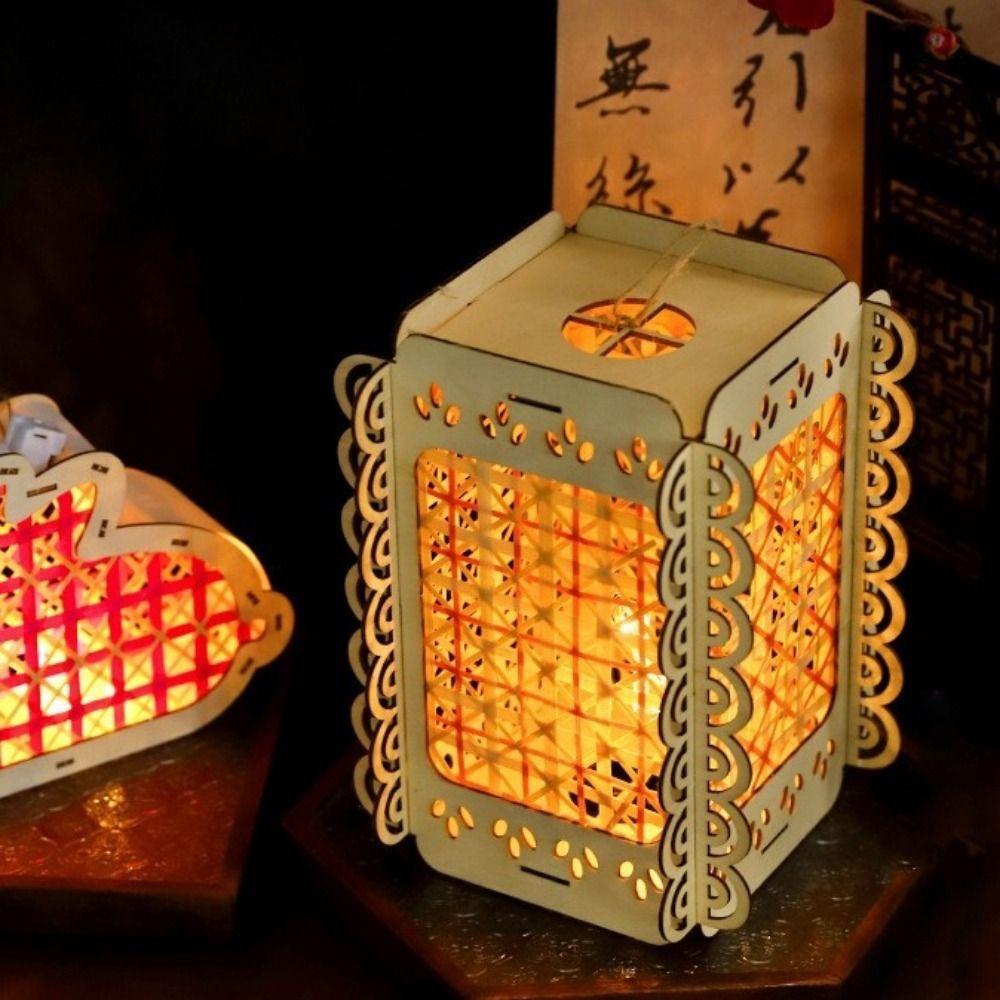 Chinese Style Bamboo Woven Lantern DIY Material Kit Handmade Lantern Traditional Decoration