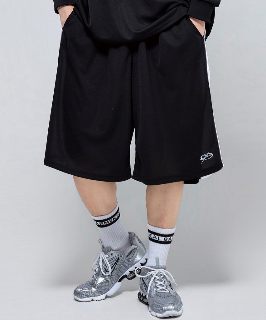 Pijikeolgameoncheu P2611 Cool Mesh Piping Bermuda Shorts [Black]