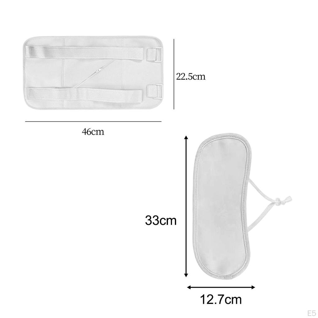 2 Pieces Wrap Compress Anti Oil Leak Washable with Tie Adjustable Elastic Strap for Comfort Sleep