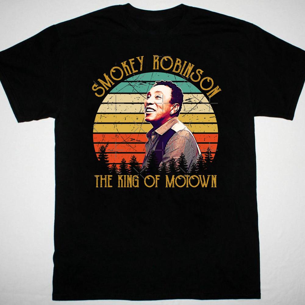 Smokey Robinson The King Of Motown T-shirt Black Unisex All Sizes Unisex T-Shirt L