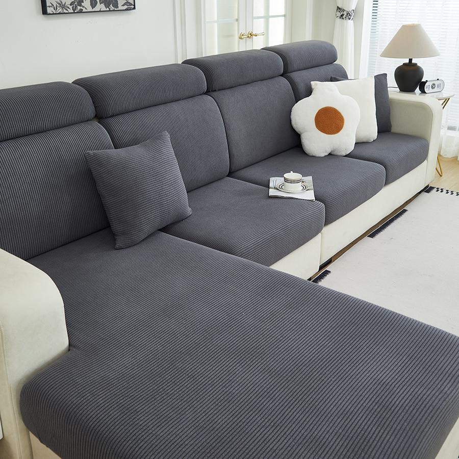 

1 PC Sofa Seat Cover elastic jacquard Slipcover for Living Room easy to clean Couch Cover a pattern of stripes S
