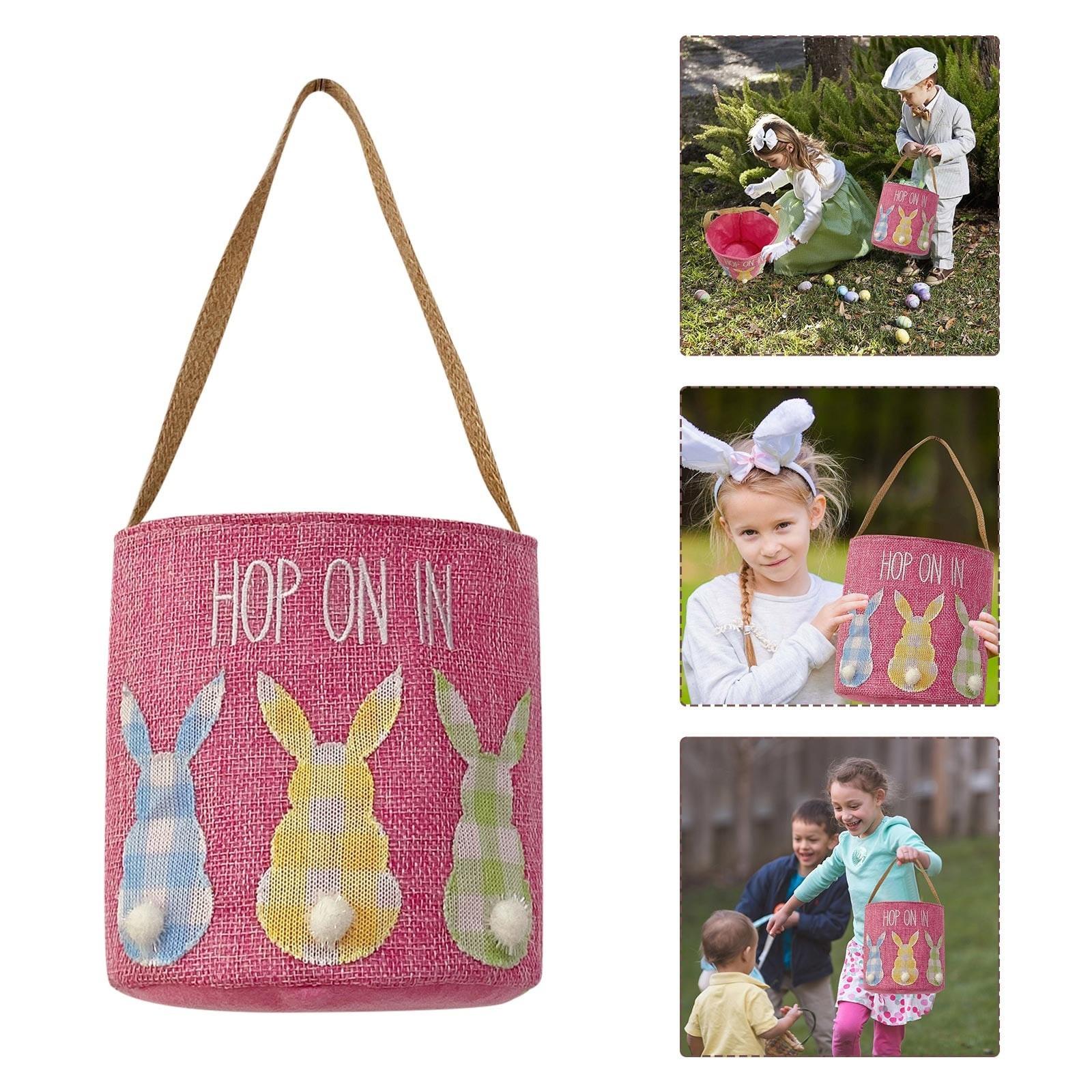 

Украшение корзины Кролик Лук Корзина для хранения Портативное ведро Домашний текстиль Декор для хранения One Size