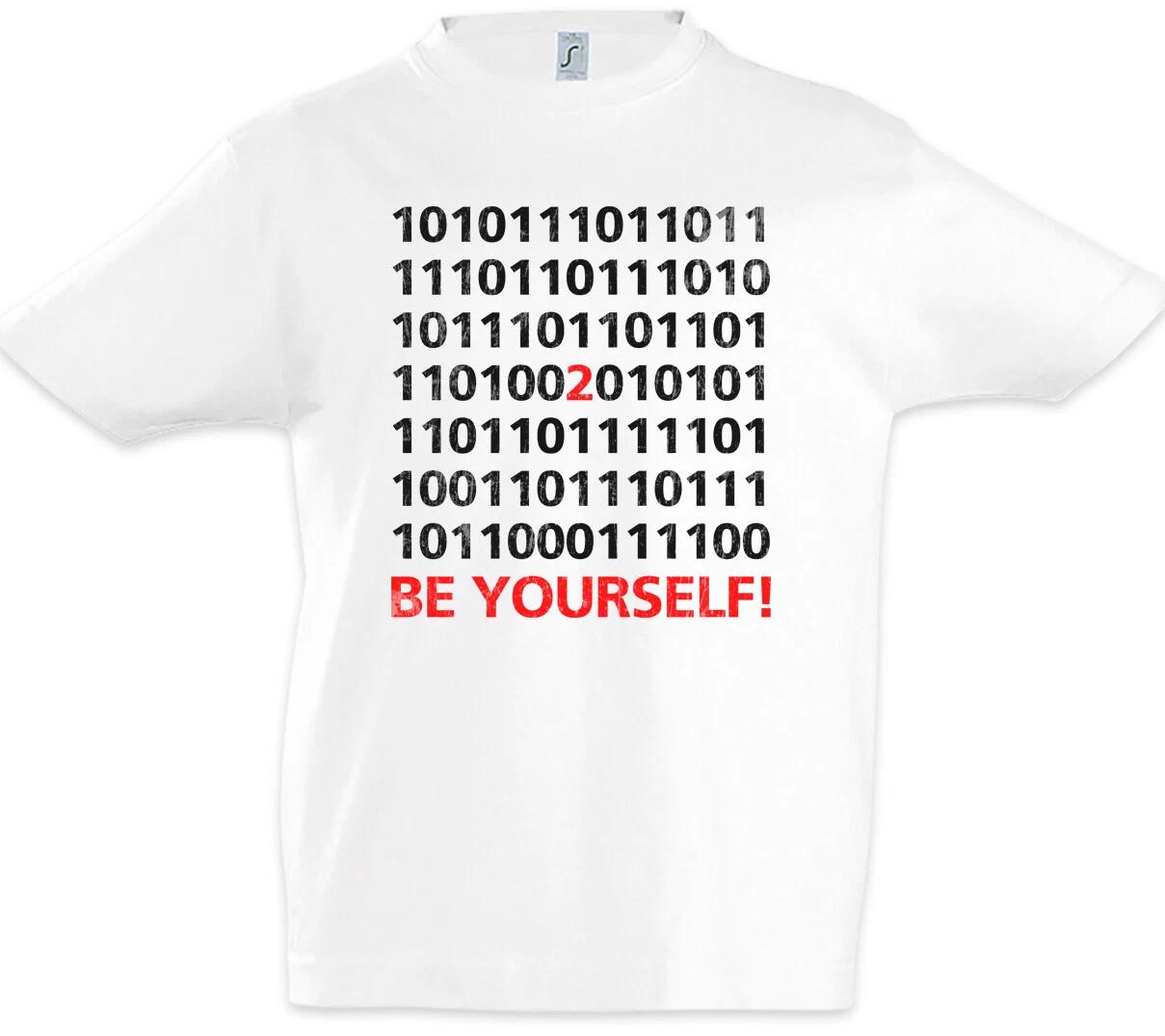 Be Yourself Binary Kids Boys kids boys T-Shirt Code Fun Computer Scientist Binary Computer Science 100