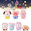 Adorable Korean Trendy Plush Doll Sakura Series Cute Cartoon Animal Figurine