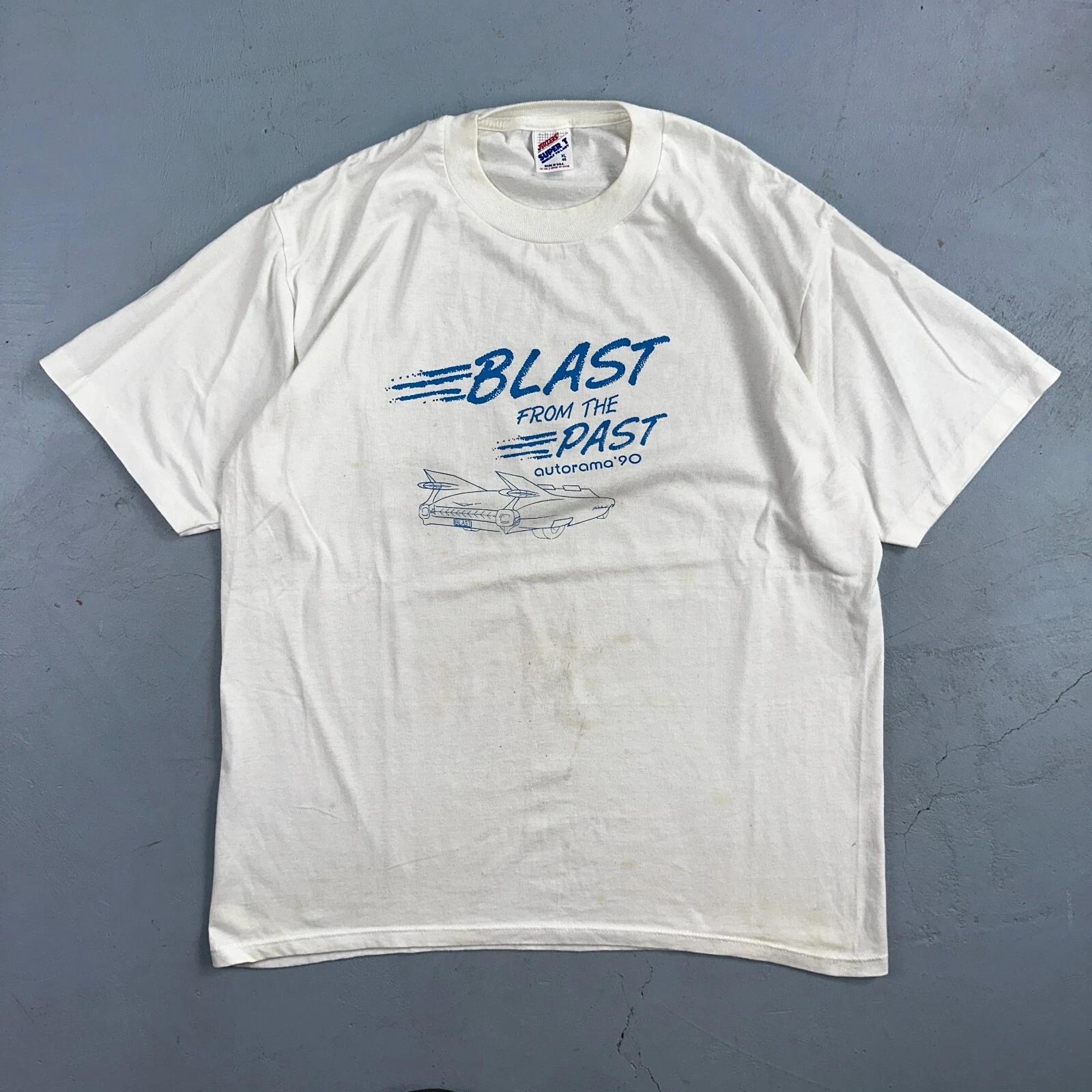Blast For The Past Jerzees 80s VTG T Shirt Car Back To Future 1980s Graphic Art 4XL