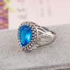Retro Turquoise Diamond-Inlaid Ethnic Ring