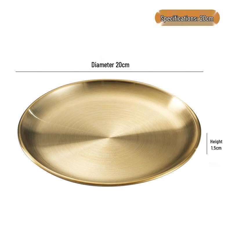 304 Stainless Steel Korean Style Dinner Plate