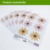 6 Sheets Wall Sticker Self-adhesive Removable PVC Boho Style 36 Flowers Floral Sticker Bedroom Wall Art Decoration Background Ornament