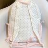 Cute Sweet Girl Backpack Female Student Class Versatile Schoolbag College Style Bow Polka Dot Backpack