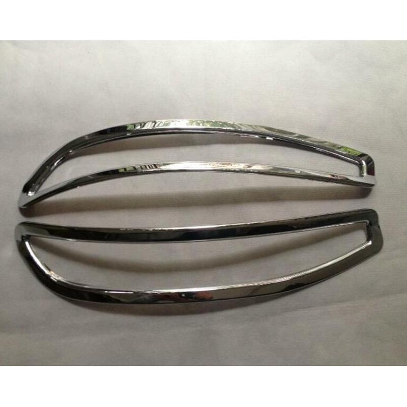 Car Detector ABS Chrome Cover Trim Back Tail Rear Fog Light Lamp Frame Stick 2PCs For Chery Tiggo 5 Tiggo5 2014 2015 2016 2017